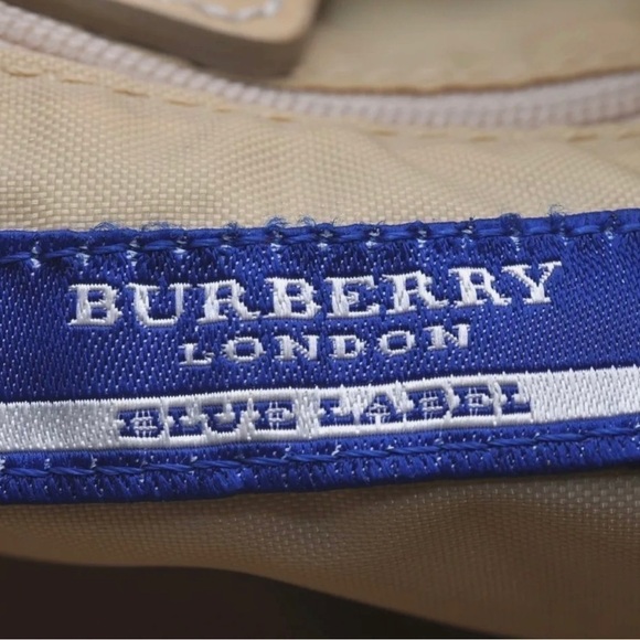 Authentic Burberry Blue Label Tote Handbag Nylon Pink - Picture 6 of 8